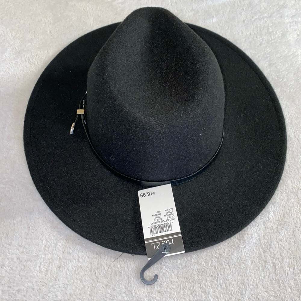 Rue21 Women OSFM Cowgirl Hat Black Belted Style Polyester Lightweight Casual Fun - Picture 5 of 11